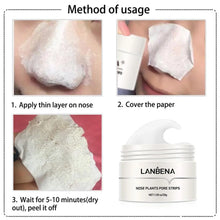 Load image into Gallery viewer, Lanbena Original Blackhead Removal Cream Mask for Face and Nose, Pore Strips, Peel Off
